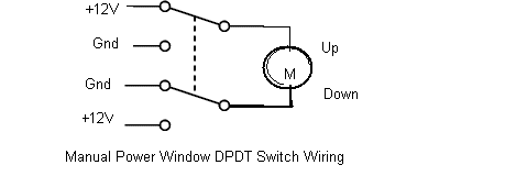 Manual Power Window DPDT Switch Wiring