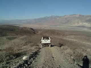 Dropping into Fish Canyon and Panamint Valley