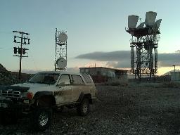 Radar relay tower above Trona